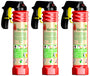 F-Exx 8.0 Bio Feuerlöscher – 3er-Pack inkl. Wandhalterung. Drei rote Zylinder zur Wandmontage. Löscht Entstehungsbrände.