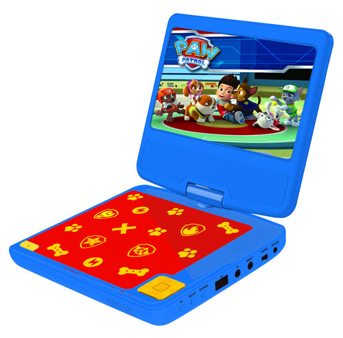 Lexibook Paw Patrol DVDP6PA Tragbarer DVD-Player 7" drehbar. Paw Patrol Design, 7 Zoll Dreh-Display. Spielt DVDs mobil ab.