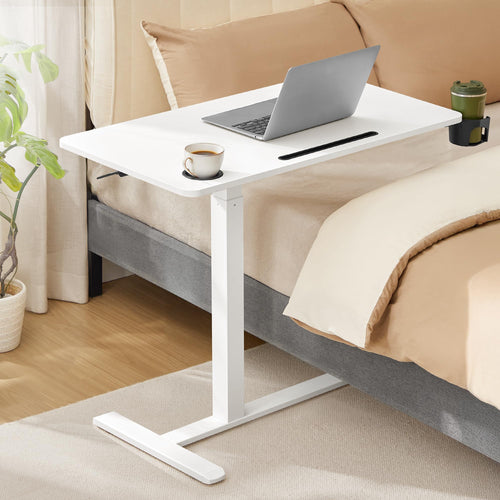 VASAGLE LSD601W01 Mobiler Beistelltisch Höhenverstellbar - Wolkenweiss