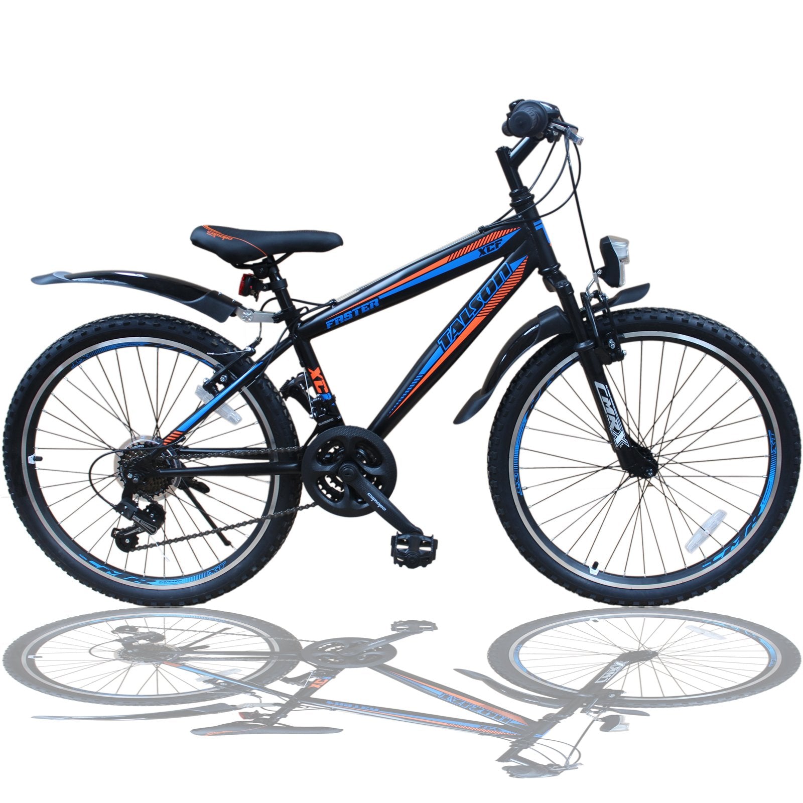 Mountainbike 24 Zoll – 21 Gänge, Federung & Beleuchtung –