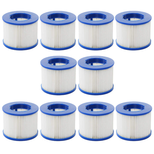 Whirlpool HWC-E32 Wasserfilter – 10er Set Ersatzkartuschen. Zehn weiße, zylindrische Kartuschen reduzieren Kalk und Verunreinigungen im Wasser zum Geräteschutz.