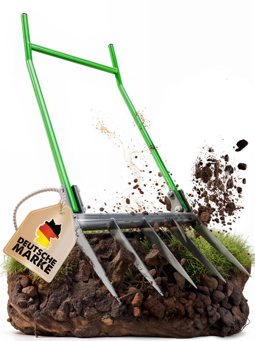 GARLINGO Broadfork Grabegabel – 50cm Breite Trittbügel