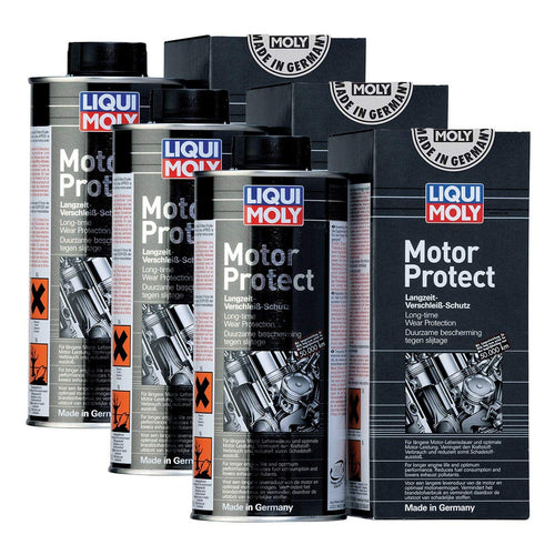 Liqui Moly MotorProtect 1018 Motorschutz - 3 x 500ml. Silberne Gebinde. Additiv zum Reduzieren von Motorverschleiß.