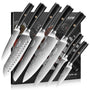 FUTHVWIN Profi Messerset Küchenmesser Set 7-teilig – Carbon Edelstahl