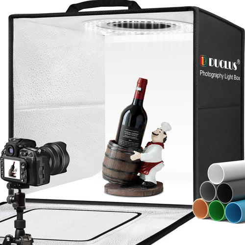 DUCLUS Fotobox 50x50cm – Faltbares Produktfotostudio 216 LED
