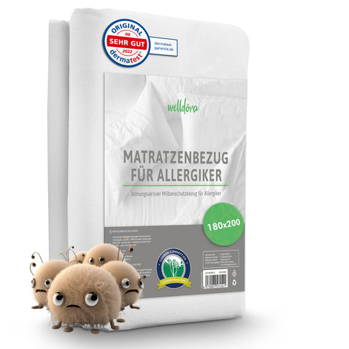 Welldora Premium Milbenbezug Matratzenschoner Allergiker 180x200x20