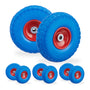 Relaxdays Schubkarrenreifen Vollgummi Pannensicher – 8er Set 16mm Achse: Schwarzer Rundreifen, pannensicher, als Ersatzrad.