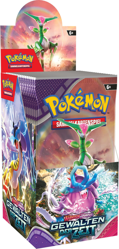 Pokémon Karmesin & Purpur – Gewalten der Zeit Booster Display Box - 18 Packs