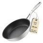 SILBERTHAL Induktions-Bratpfanne 24cm - Edelstahl Antihaft: Runde Edelstahlpfanne mit Antihaft. Zum Braten auf Induktionsherden.