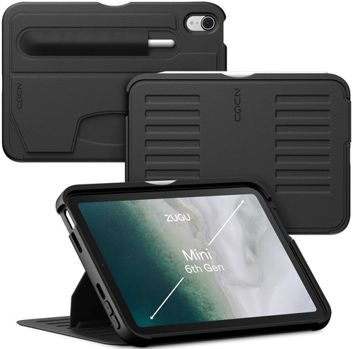 ZUGU CASE iPad mini 7/6 Schutzhülle Ultradünn Magnetisch - Schwarz