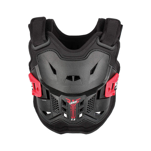 Leatt 2.5 Brustschutz Kinder – Schwarz-Weiss Design: Robuster Oberkörper-Protektor schützt vor Aufprall im Offroad-Sport.