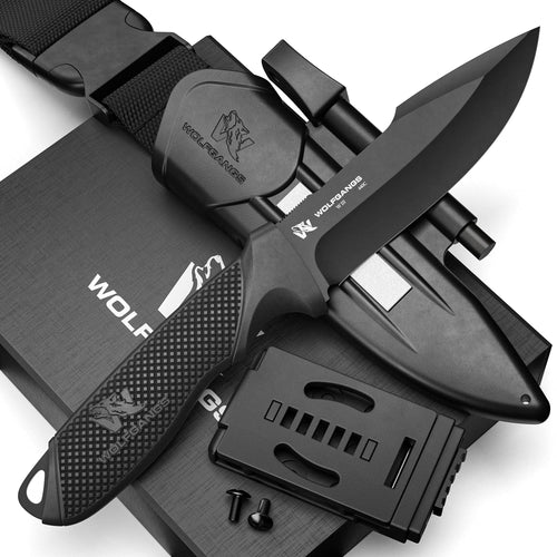 ODENWOLF W3 Outdoor Messer feststehend D2 Stahl - Schwarz