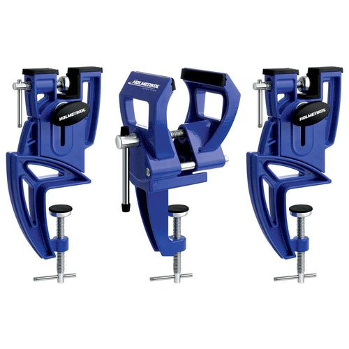 Holmenkol SuperProPlus Worldcup Skispanner für Rennski. Robuster, blauer Metallskispanner zur stabilen Fixierung von Ski für Wachs- und Kantenbearbeitung.