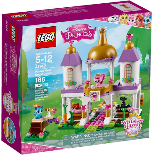 LEGO Disney Princess Königliches Schloss der Palasttiere - 41142. Pastellfarbenes Schloss mit Türmen. Bausatz zum Spielen mit Palasttieren.