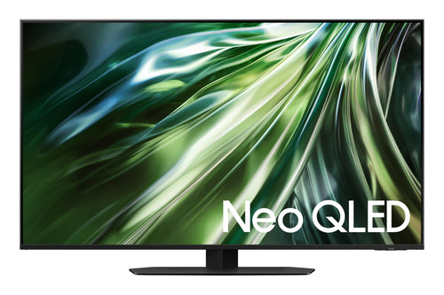 Samsung Neo QLED 4K QN90D Fernseher - 50 Zoll (50QN90D), schlanker, schwarzer Bildschirm für 4K-Film- und Fernsehwiedergabe.