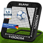 ELANI Fussball Rebounder 1x1m mit Schutzrand – Für sicheren Stand. Quadratisches Gestell mit Netz.