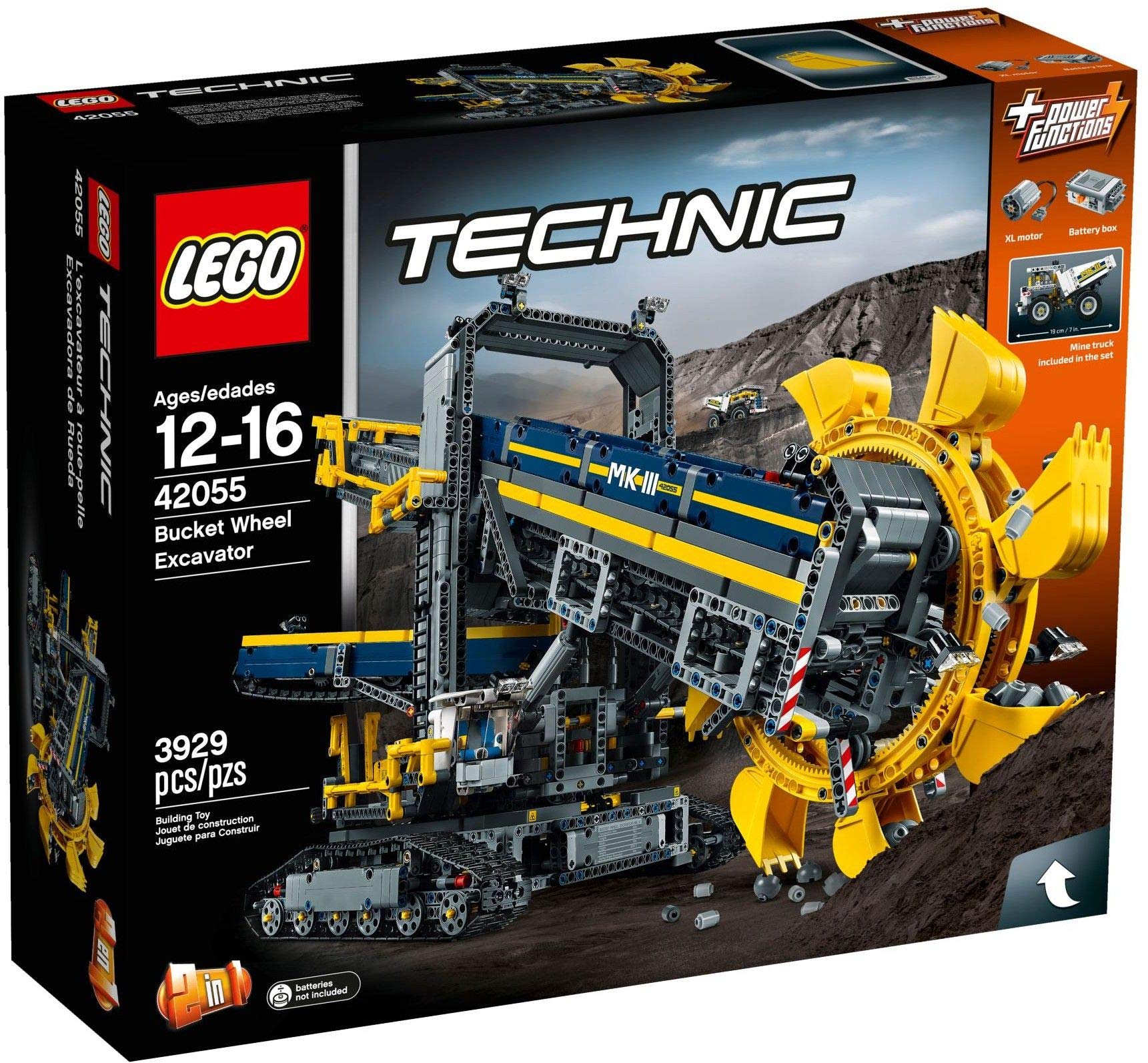 LEGO® Technic 42055 Schaufelradbagger – Konstruktionsmodell. Großer, farbenfroher Schaufelradbagger aus Technic-Steinen zum Aufbau.