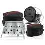 BBQ-Toro DOKING 6-teiliges Dutch Oven Set mit Faltgrill. Schwarzes Gusseisen-Set für Kochen, Backen, Braten am Lagerfeuer.