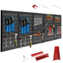 CCLIFE Werkzeug Lochwand Set Metall, schwarze Metall-Lochwand zur Aufbewahrung und Ordnung von Werkzeugen in der Werkstatt.