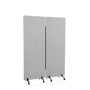 hjh OFFICE FLEXMIUT Mobile Akustik Trennwand 2er Set Hellgrau 177x60cm: Schallabsorption und Raumteilung im Büro.