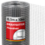Floordirekt Volierendraht Drahtgitter – feinmaschig, 13x13mm, 50cm x 10m. Gerolltes Metallgitter zum Schutz/Gehegebau.