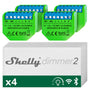 Shelly Dimmer 2 Intelligenter Wlan Dimmer Modul – 4 Stück. Weißes Modul zur WLAN-Dimmung von Beleuchtung.