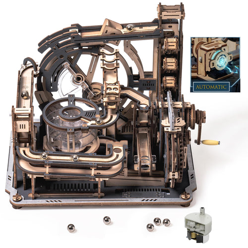 ROKR Marble Spaceport 3D Holzpuzzle Kugelbahn - LGC01 Motorbetrieben