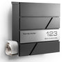 NewHabitat Wandbriefkasten Anthrazit Zeitungsfach – personalisiert