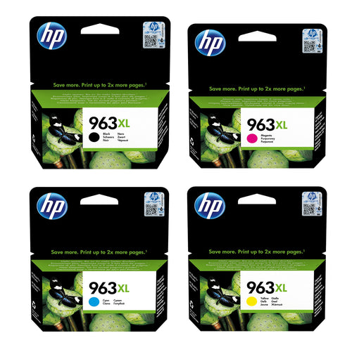 HP 963XL Original Druckerpatronen Multipack - 4er Pack. Rechteckige CMYK-Tintenpatronen. Dient zum Drucken in HP Druckern.