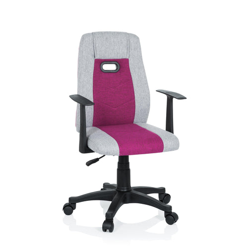 hjh OFFICE 670930 KIDDY EXTRA Kinder Schreibtischstuhl Grau-Pink. Zum Sitzen am Kinderschreibtisch.