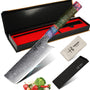 Hajegato Nakiri Damast Küchenmesser 7 Zoll - Profi VG10 Stahl