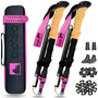 Alpteq Wanderstöcke faltbar Carbon Korkgriff Hot Pink 100-120cm