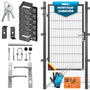 KESSER Gartentor Premium Zauntor 160x106cm Anthrazit: Rechteckiges Anthrazit-Zauntor zur Absperrung von Grundstückseingängen.