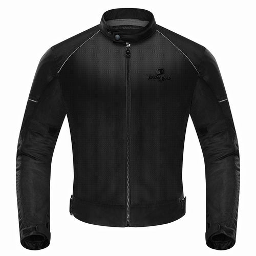 IRON JIA’S Sommer Mesh Herren Motorradjacke - Schwarz XXL. Für Schutz und Belüftung beim Motorradfahren.