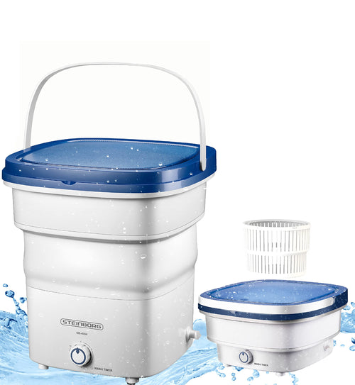 EcoFold Faltbare Mini Waschmaschine Reisewaschmaschine - 1.5 KG. Kompakte, faltbare Form zum Waschen von bis zu 1.5 KG Kleidung auf Reisen.