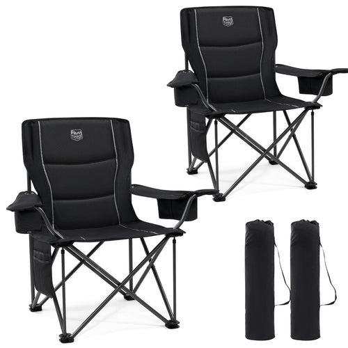 TIMBER RIDGE Campingstuhl 2er Set Übergross - Gepolstert, Kühltasche