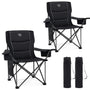 TIMBER RIDGE Campingstuhl 2er Set Übergross - Gepolstert, Kühltasche