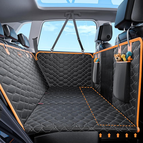 JOEJOY Hundedecke Auto Rückbank, Hundesitz Auto Rückbank Verbreitert mit Harter Unterseit, Hunde Autositz Ruckbank Wasserdicht Kratzfest rutschfest