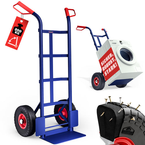 GARDEBRUK® Schwerlast Sackkarre klappbar 200kg – PU-Reifen