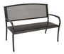DEGAMO Gartenbank Como – 2-Sitzer Metall 121cm Anthrazit. Anthrazitfarbene Metallbank mit Rückenlehne. Bietet Sitzgelegenheit im Außenbereich.