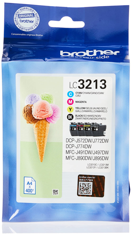 Brother LC3213VAL Tintenpatronen Set Schwarz, Cyan, Magenta, Gelb