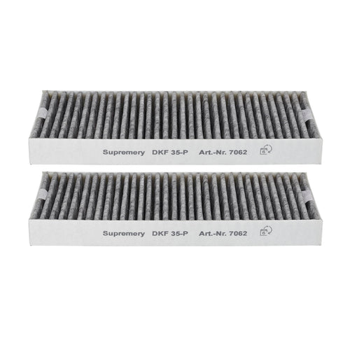 Supremery 2x Aktivkohlefilter für Miele DKF 35-P Geruchsfilter. Rechteckige, schwarze Filter zur Geruchsbindung im Umluftbetrieb.
