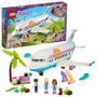 LEGO Friends Heartlake City Flugzeug-Spielset. Rosa, blaues und weißes Spielzeug-Flugzeug mit Cockpit und Kabine. Ermöglicht Rollenspiele von Flugreisen und Gepäcktransport für Kinder.