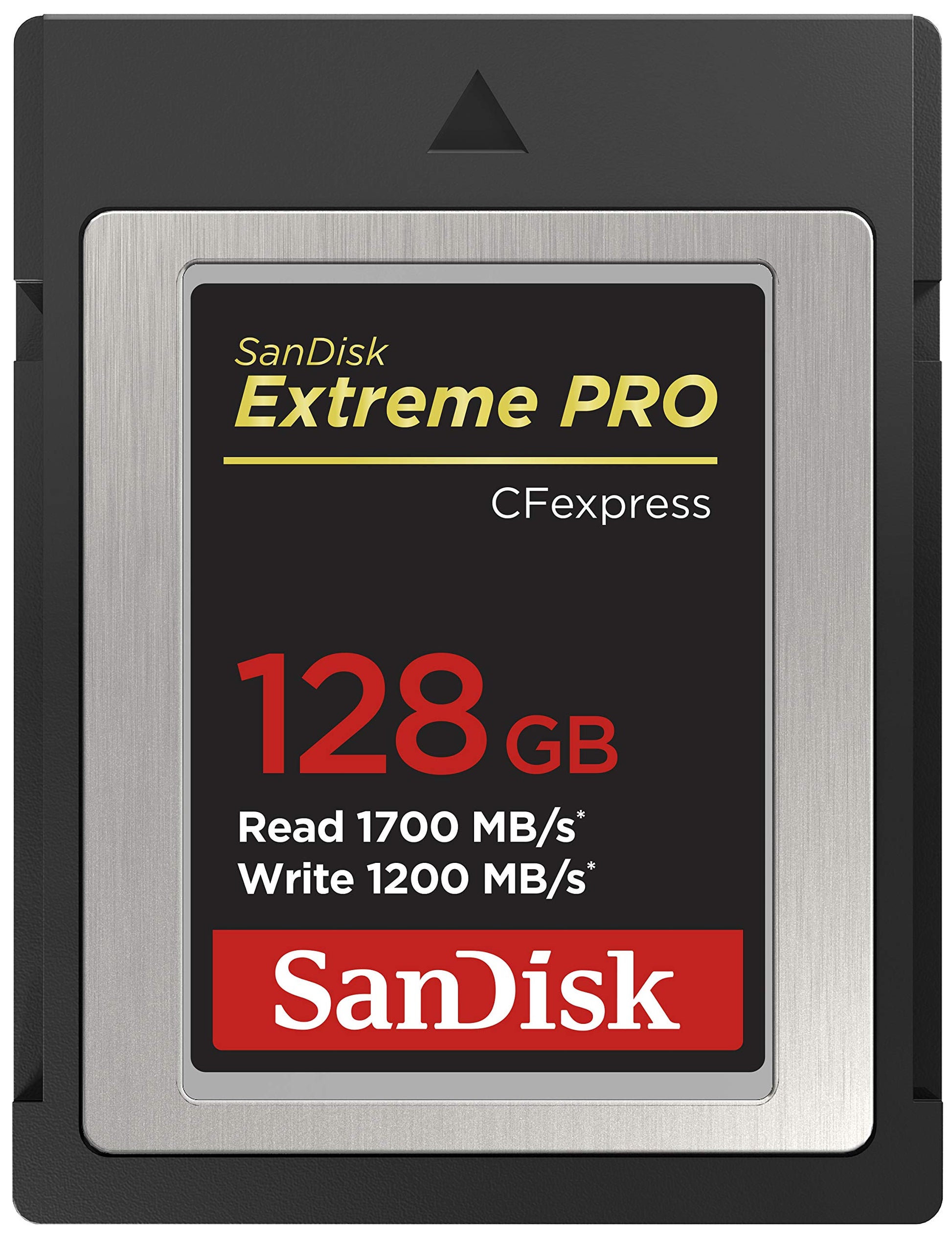 SanDisk Extreme Pro CFexpress Speicherkarte Typ B - 128 GB, schwarz. Speichert Mediendaten für Kameras.