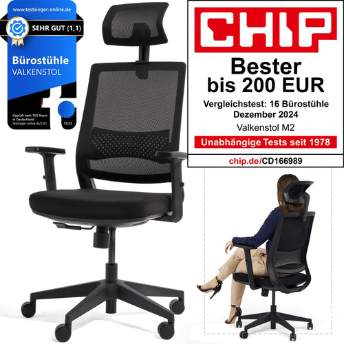 VALKENSTOL M2 Ergonomischer Bürostuhl – Testsieger Homeoffice