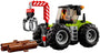 LEGO City Forsttraktor 60181: Grüner Traktor mit Kran und Anhänger. Zum Verladen und Transportieren von Baumstämmen in der Forstwirtschaft.