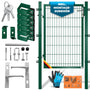 KESSER® Premium Gartentor Stabmattenzaun verzinkt – 140x106cm Grün. Grünes Gartentor, ermöglicht Zugang zum Gartenbereich.