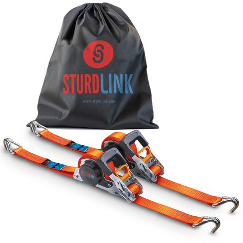 Automatik Zurrgurt Selbstaufrollend 35mm 5m J-Haken 2er Set