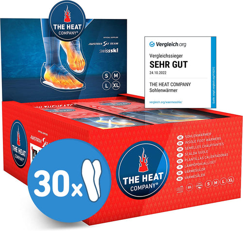 THE HEAT COMPANY Sohlenwärmer Extra Warm – 30 Paar, Grösse L
