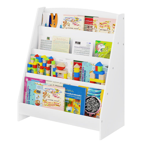Lestarain Kinderzimmerregal mit 4 Fächern MDF – Weiss